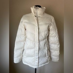 New York and Company Puffer Jacket Medium Pearl Ivory